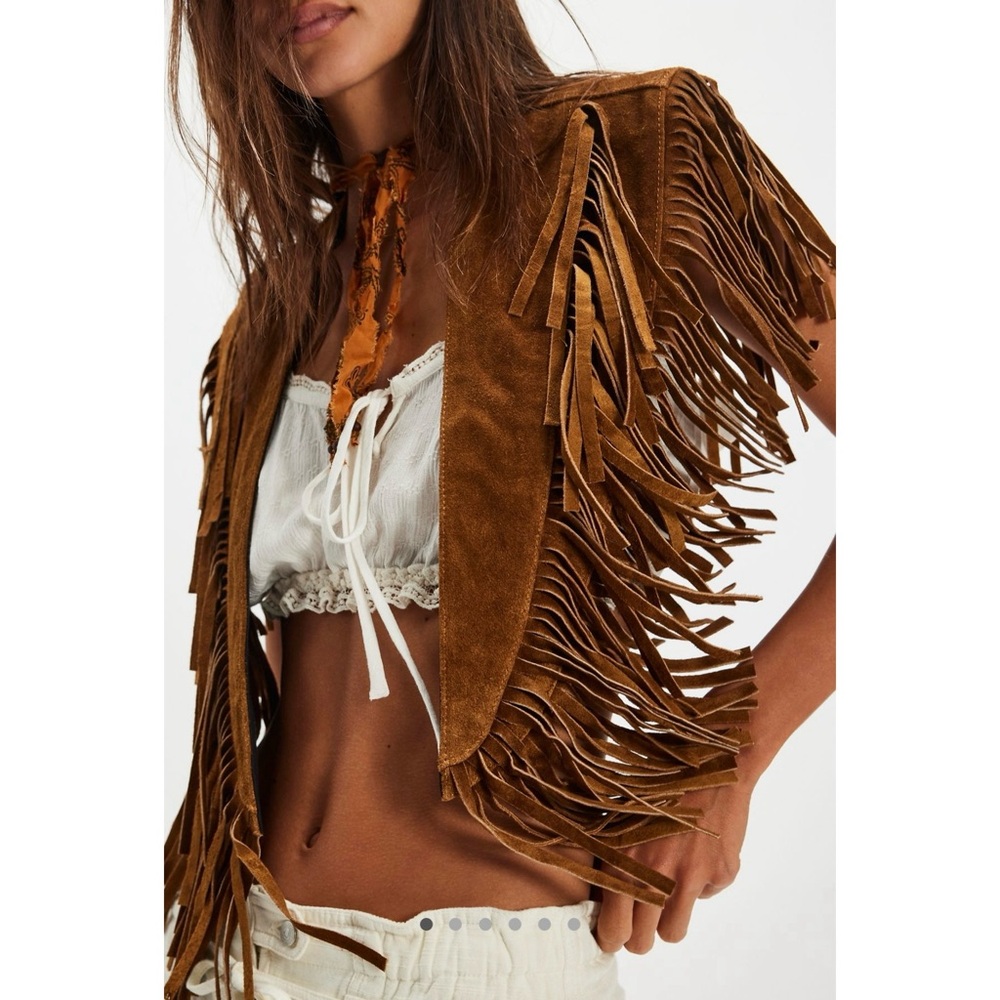 SOLD - Fringed Brown Suede Jacket